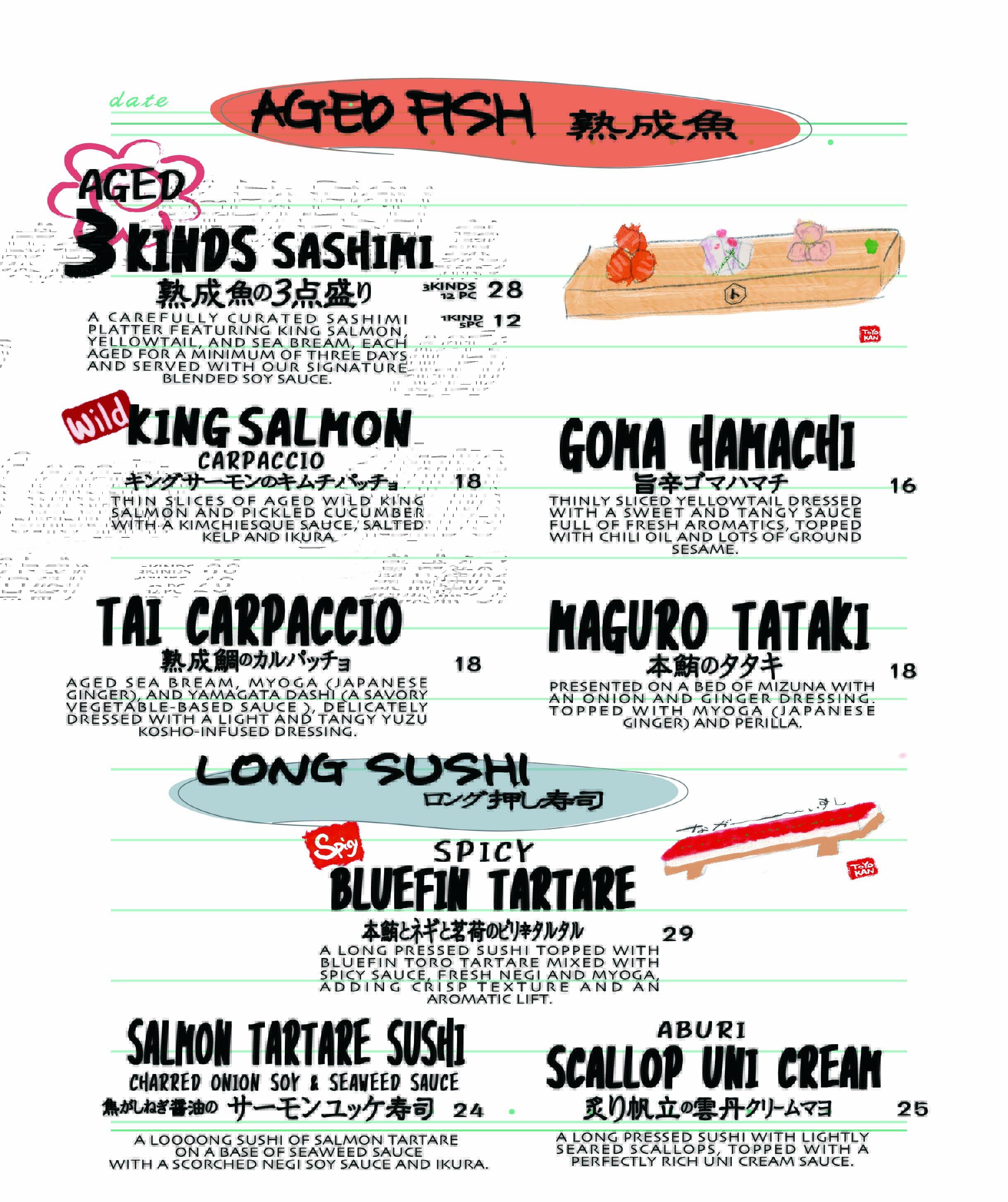 Food menu